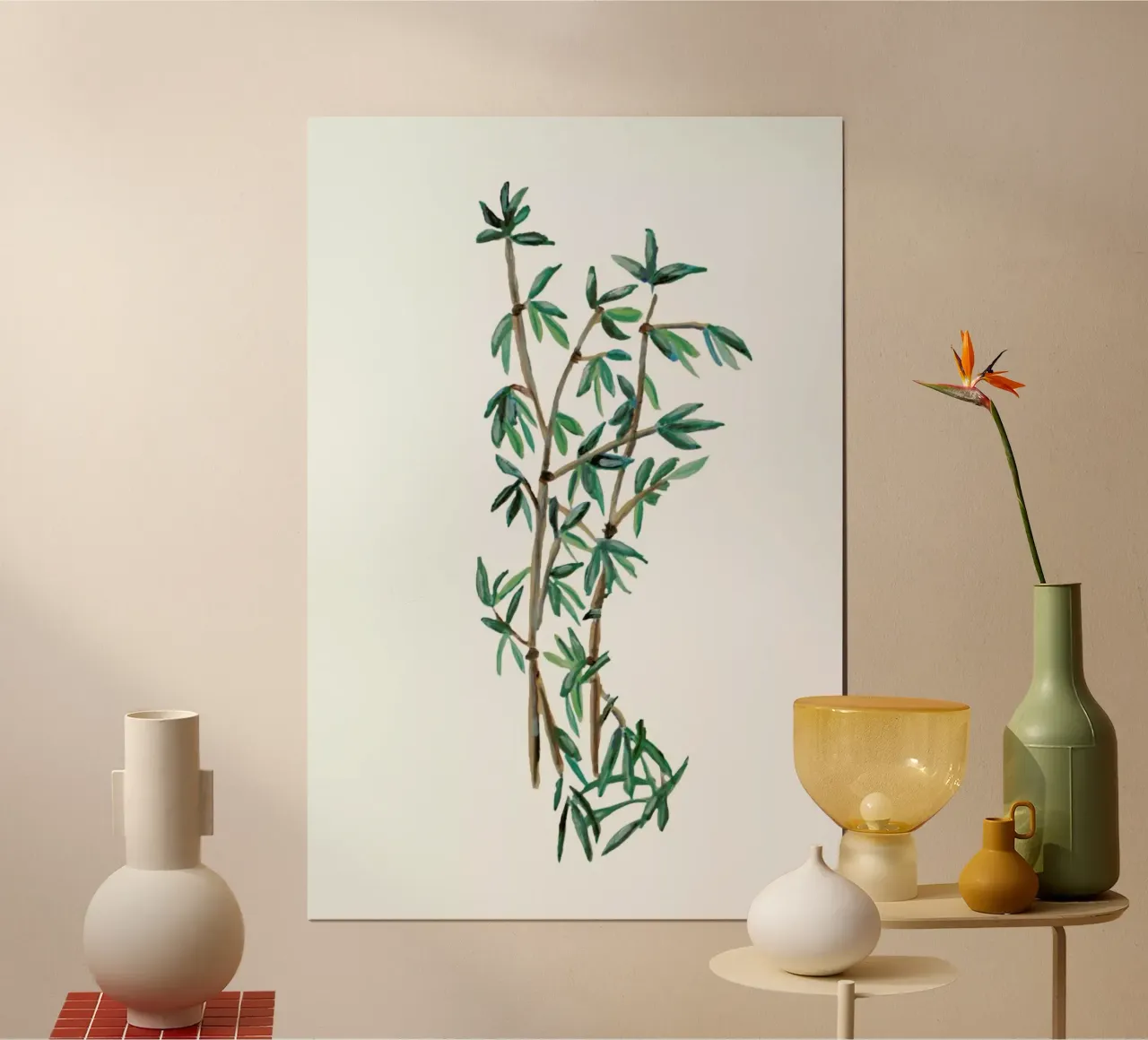 Bamboo Green poster con telaio in plastica da Femke Zwaan