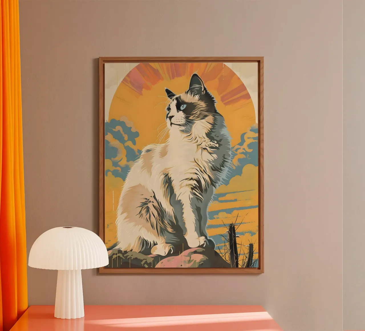 Ragdoll Katze alluminio dibond da WILD ART