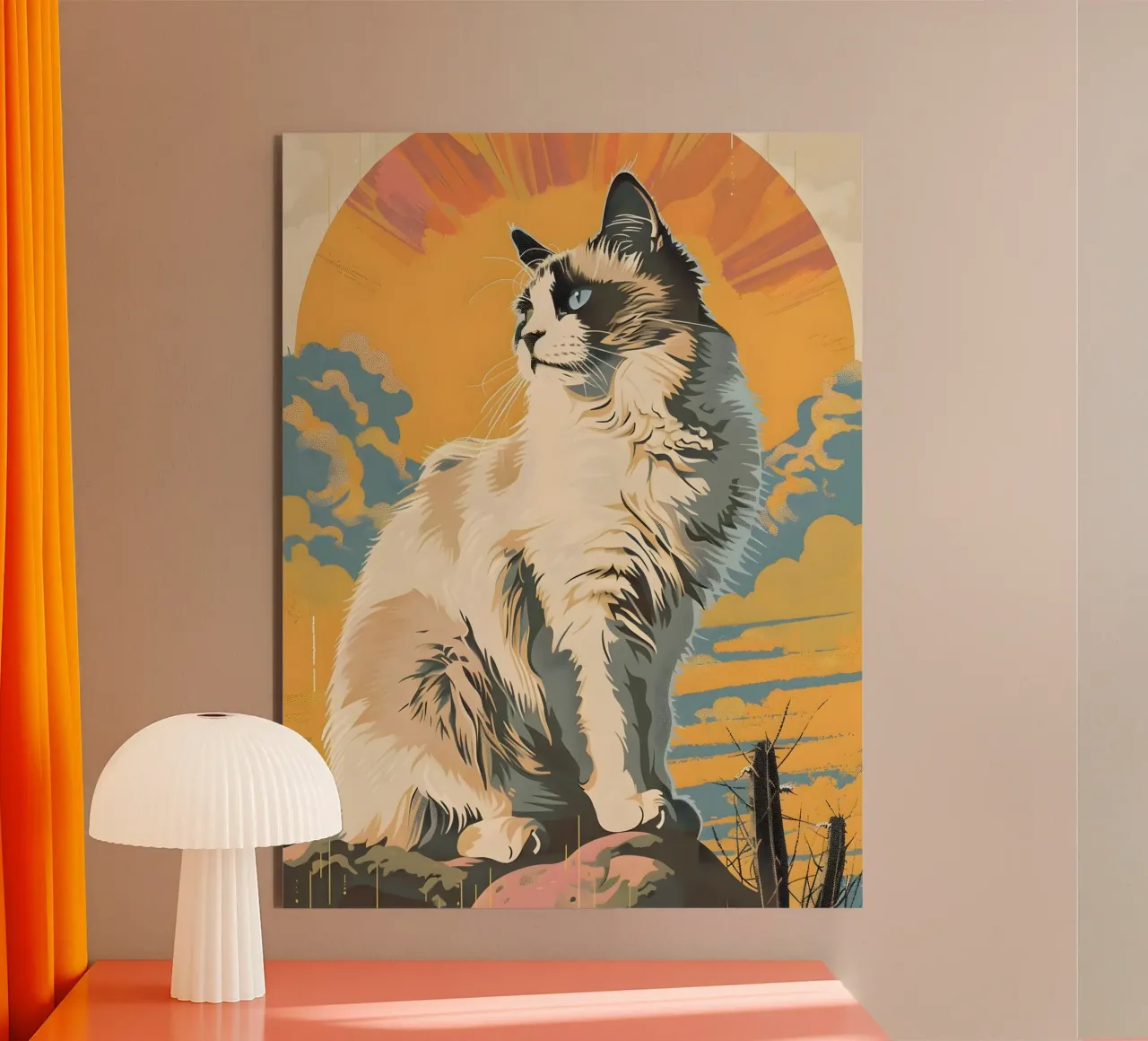 Ragdoll Katze alluminio dibond da WILD ART