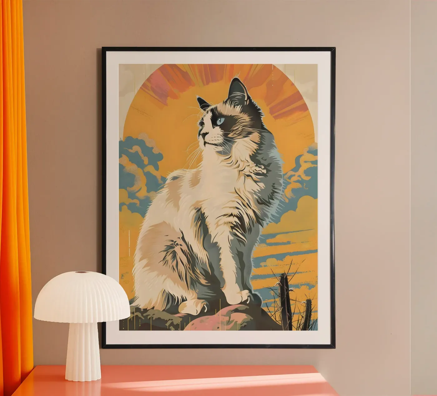 Ragdoll Katze poster by Vintage Animal Art