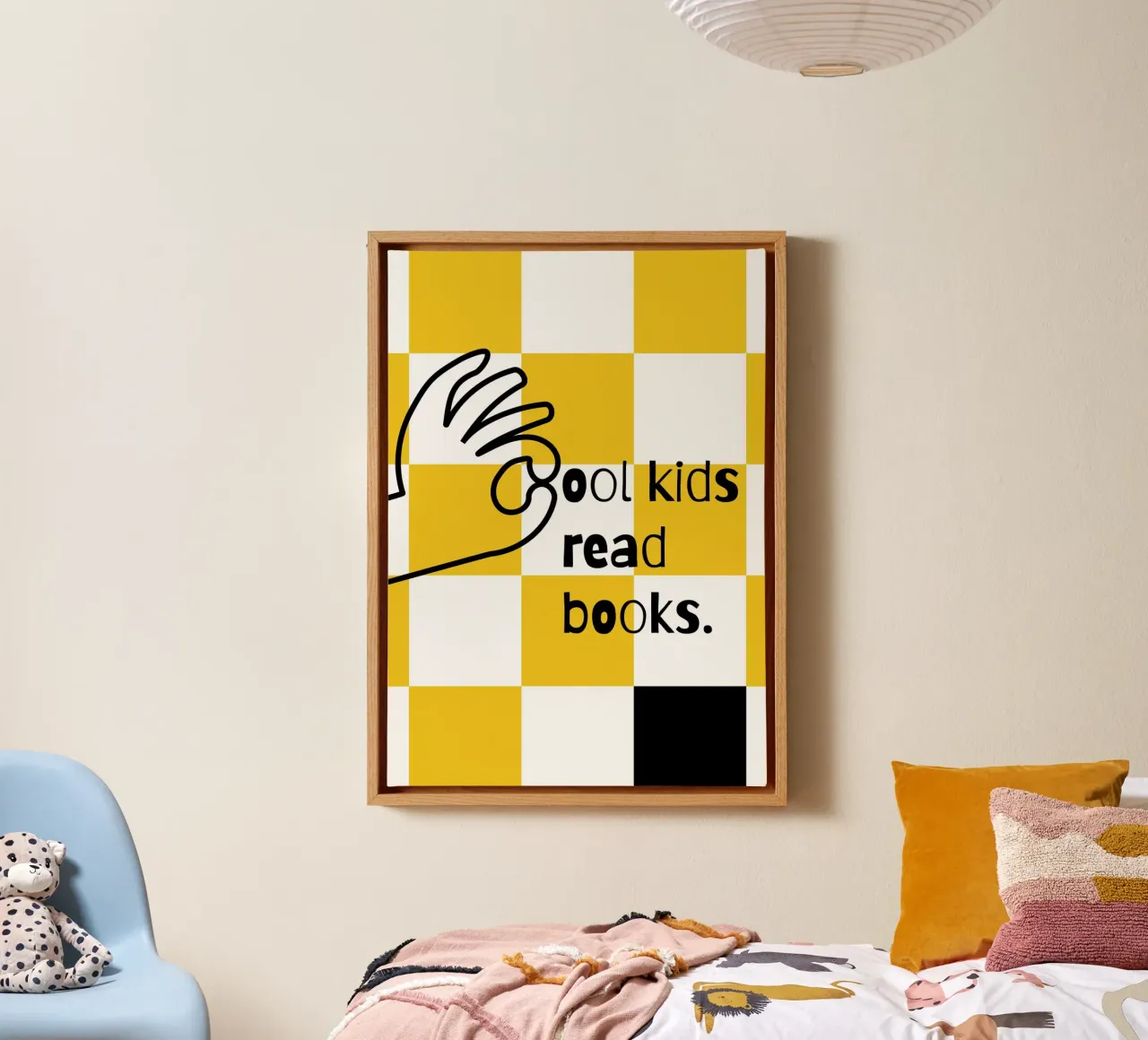 cool kids read books. canvas with Floater frame by FRICKE DESIGN