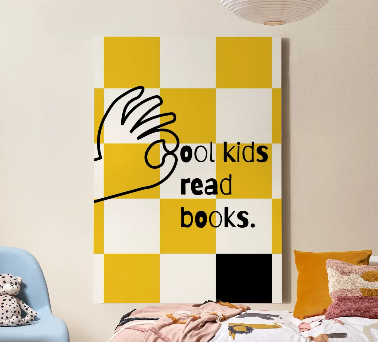 cool kids read books. canvas with Floater frame by FRICKE DESIGN