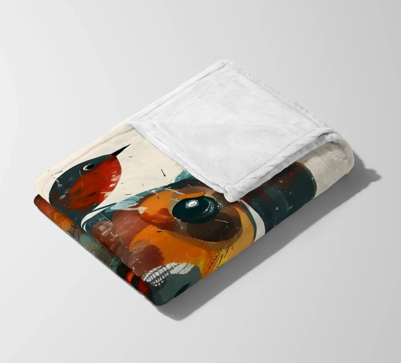 Dackel mit Vogel coperta in pile da WILD ART