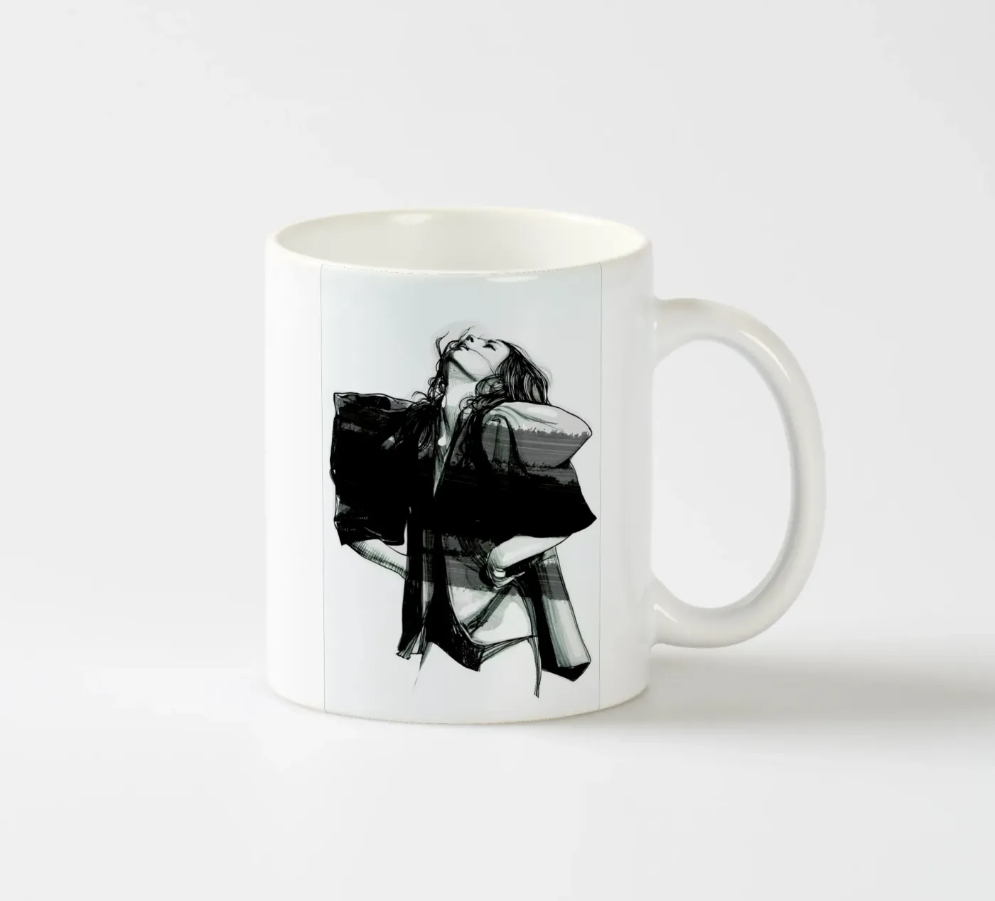 Rain ceramic mug by Agnes KR Patience