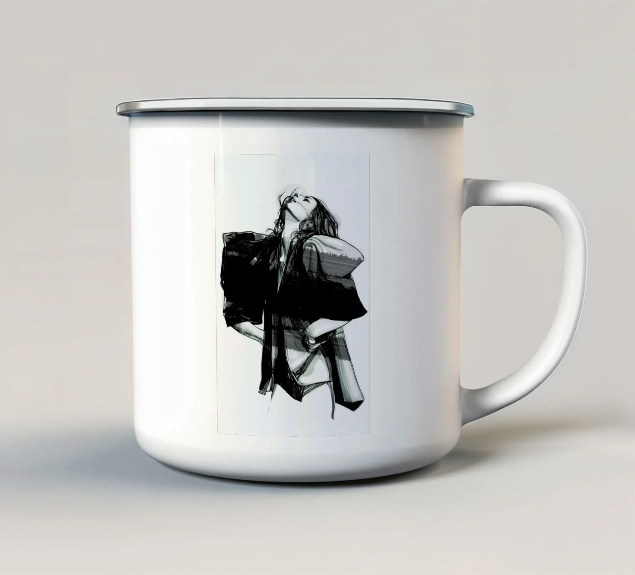 Rain tazza in smalto da Agnes KR Patience