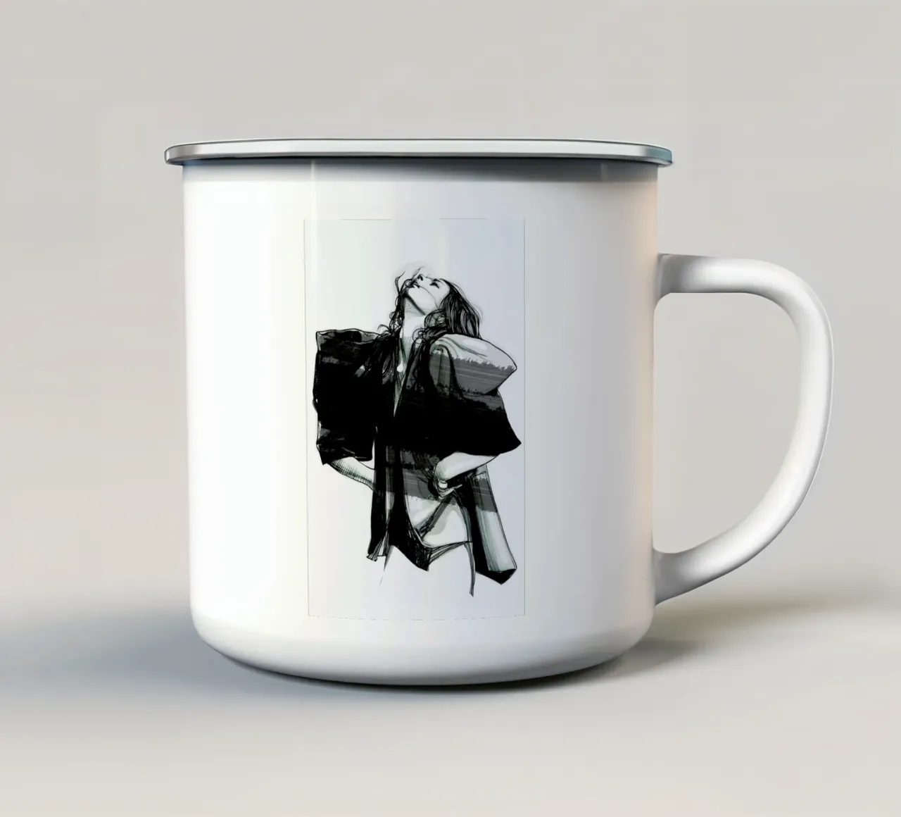 Rain tazza in smalto da Agnes KR Patience