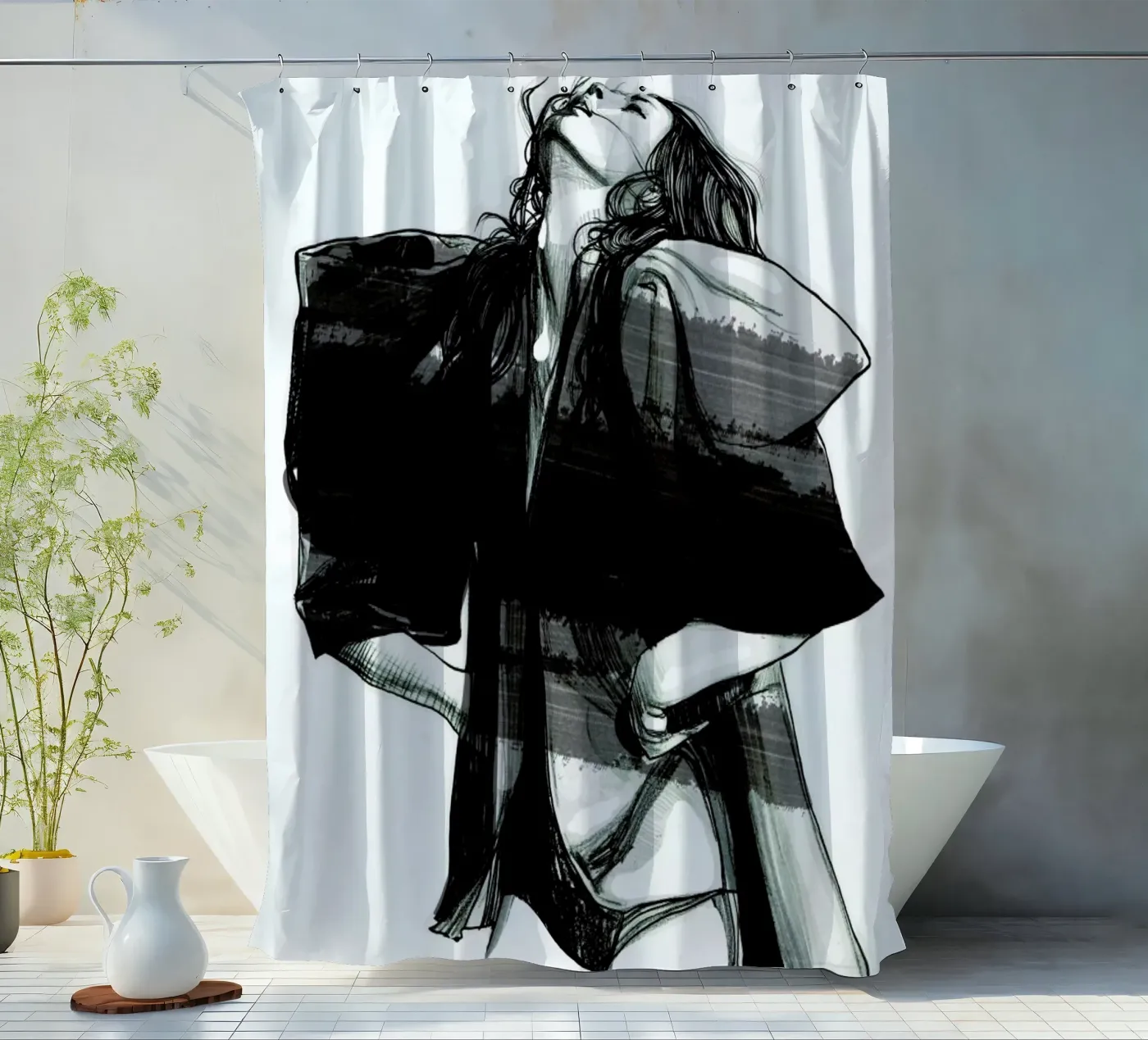 Rain douchegordijn van Agnes KR Patience