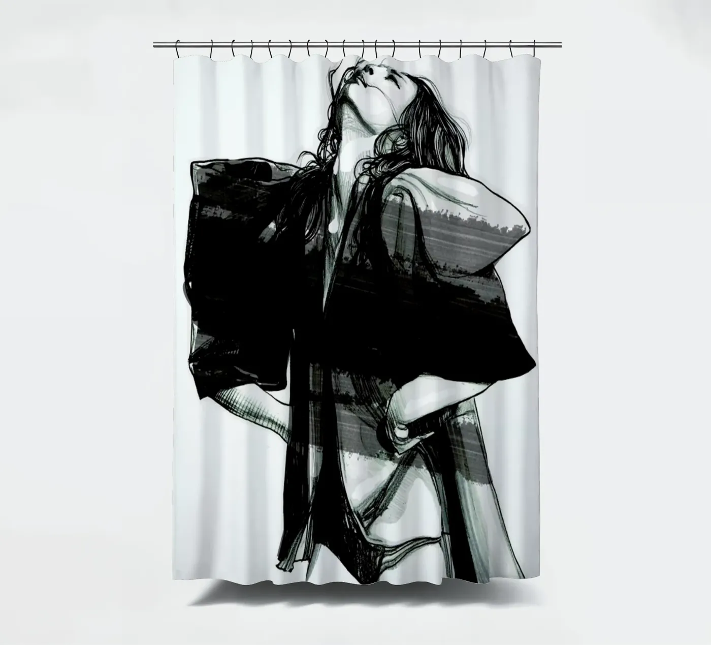 Rain douchegordijn van Agnes KR Patience