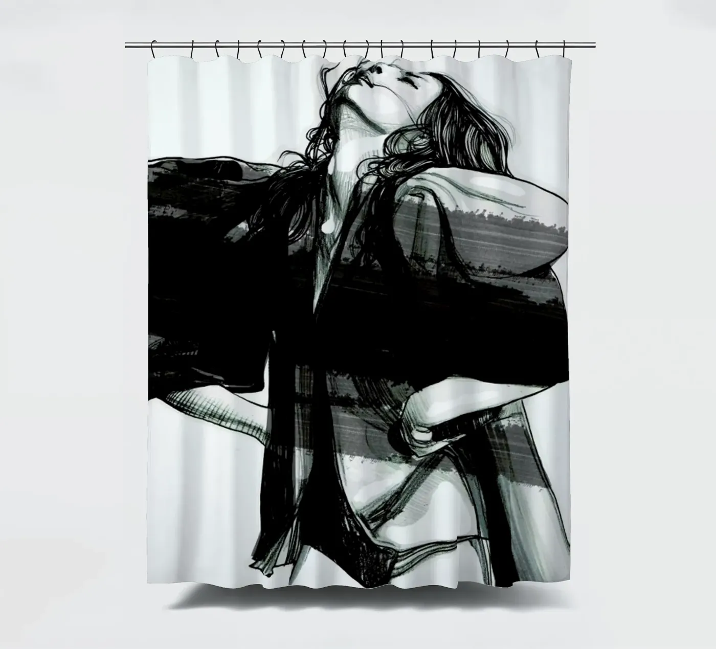 Rain douchegordijn van Agnes KR Patience