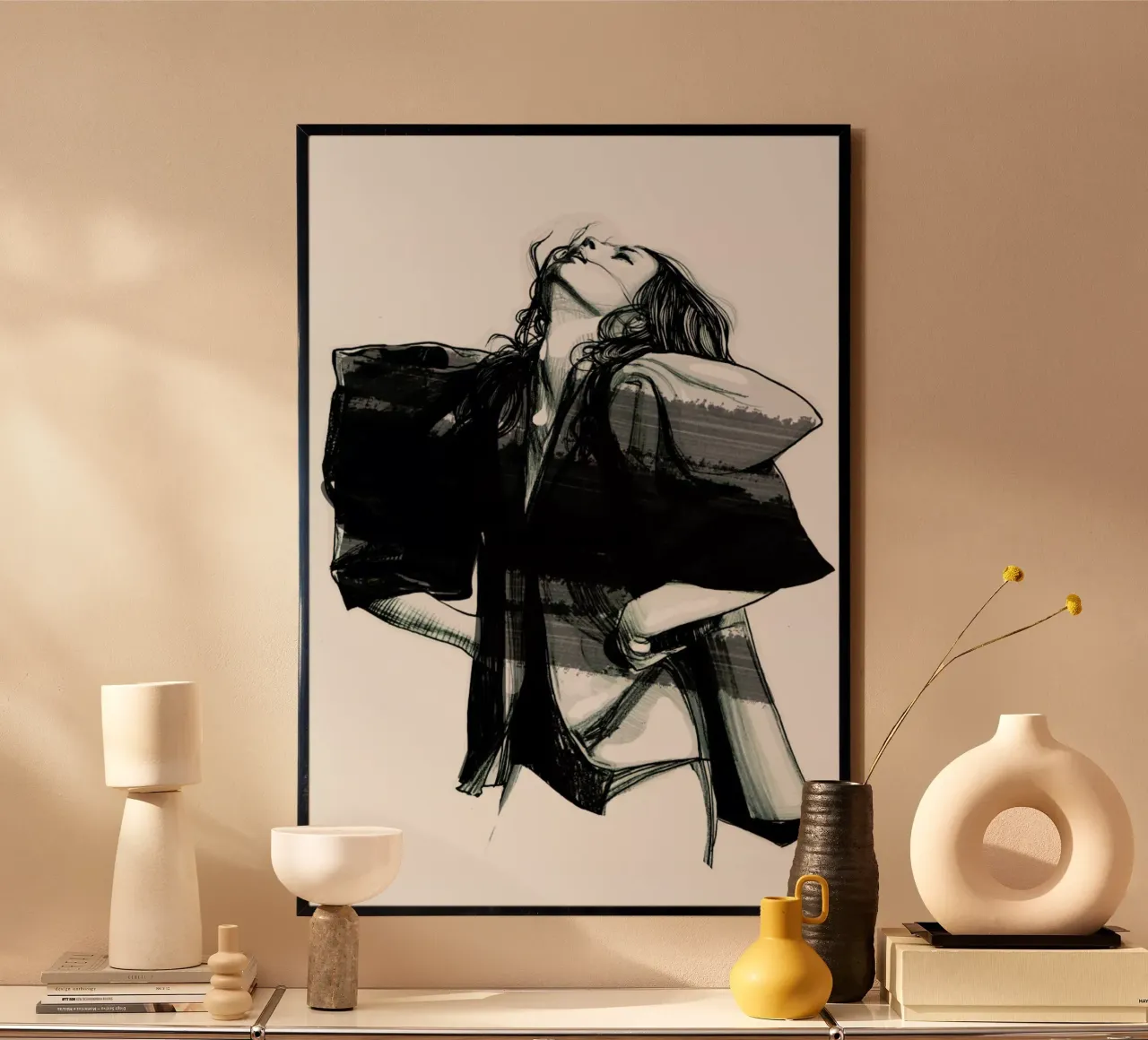 Rain poster con telaio in plastica da Agnes KR Patience