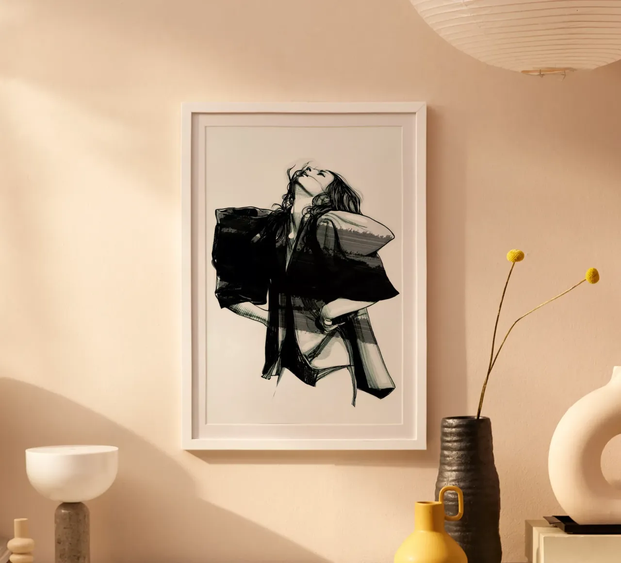 Rain poster con telaio in plastica da Agnes KR Patience