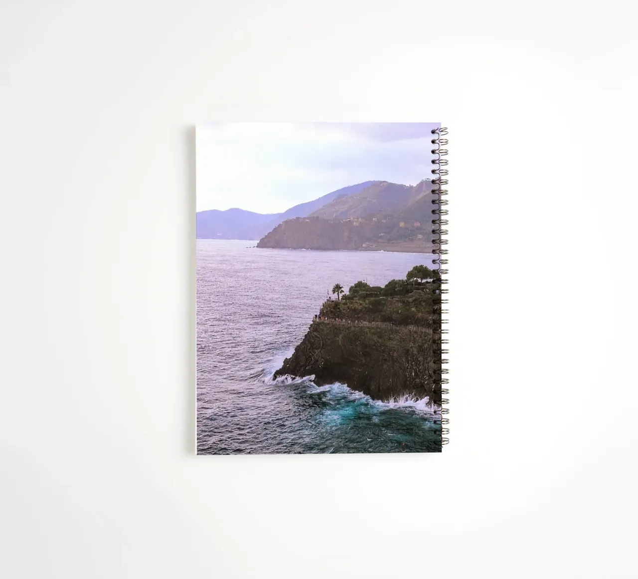 Echoes of the Coast: Cinque Terre's Azure Embrace spiral notebook by zenitt
