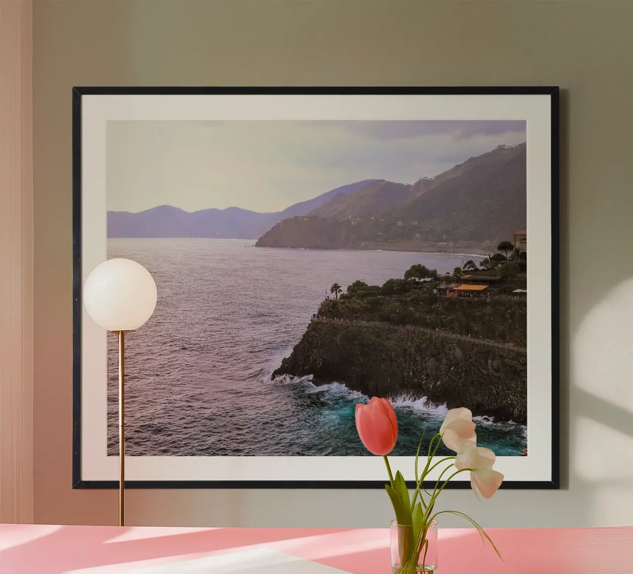 Echoes of the Coast: Cinque Terre's Azure Embrace carta hahnemühle da zenitt