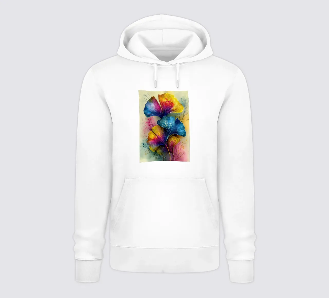 Ginkgo Biloba foglie felpa con cappuccio da Justyna Jaszke JBJart