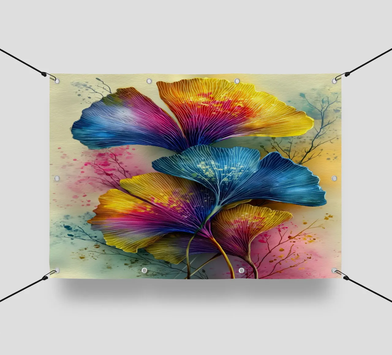 Ginkgo Biloba foglie telo in pvc da Justyna Jaszke JBJart