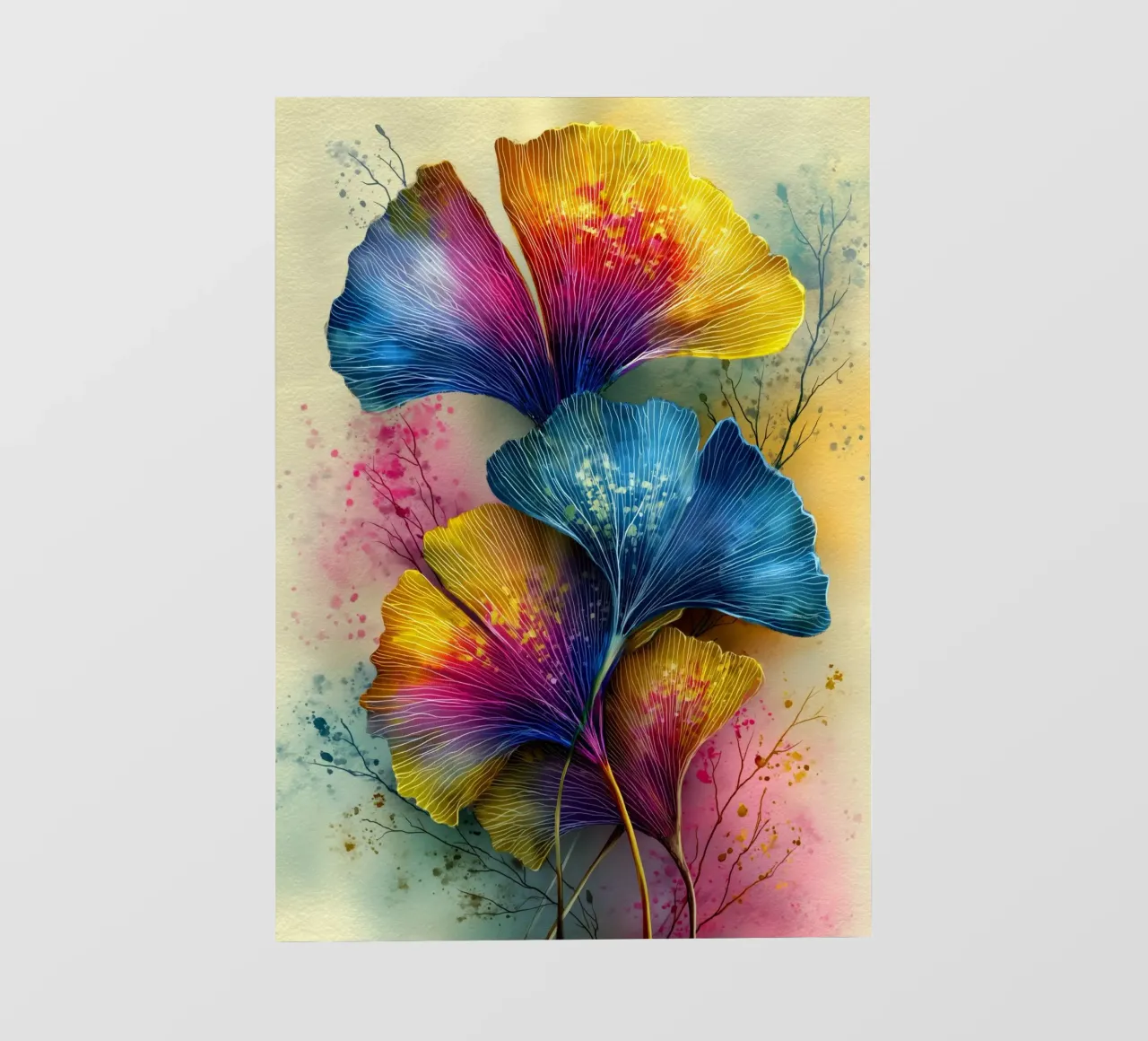 Ginkgo Biloba foglie telo in pvc da Justyna Jaszke JBJart