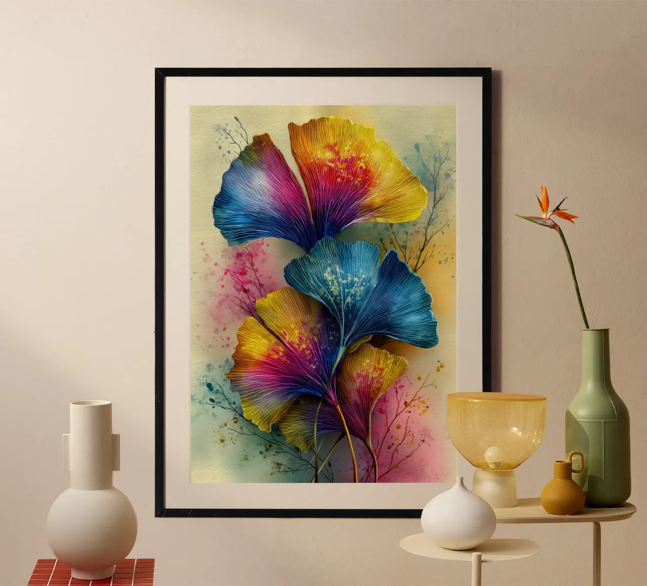 Ginkgo Biloba leaves poster by Justyna Jaszke JBJart