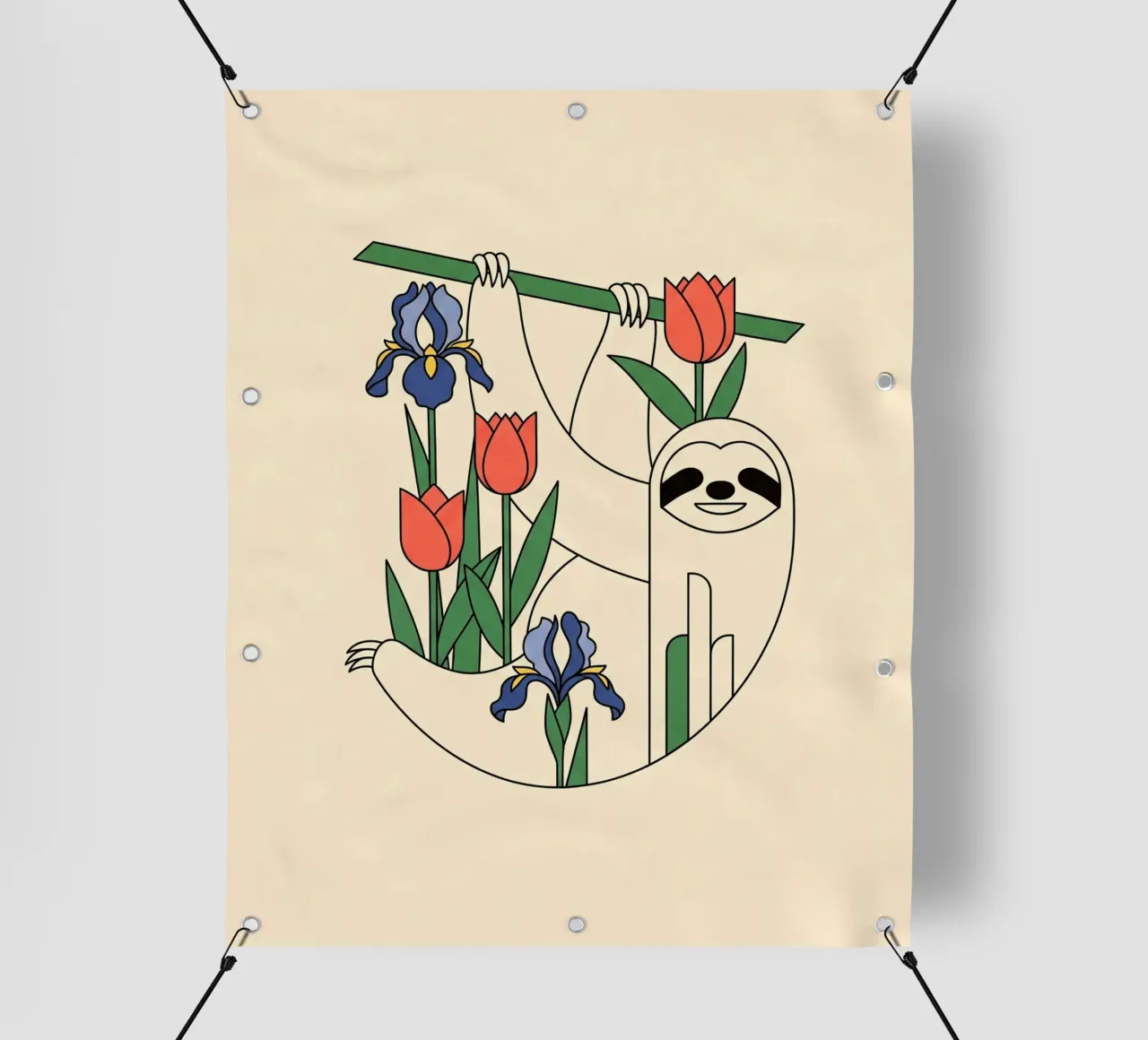Zen Sloth: Bloomin' Bliss pvc cover by Zen Design