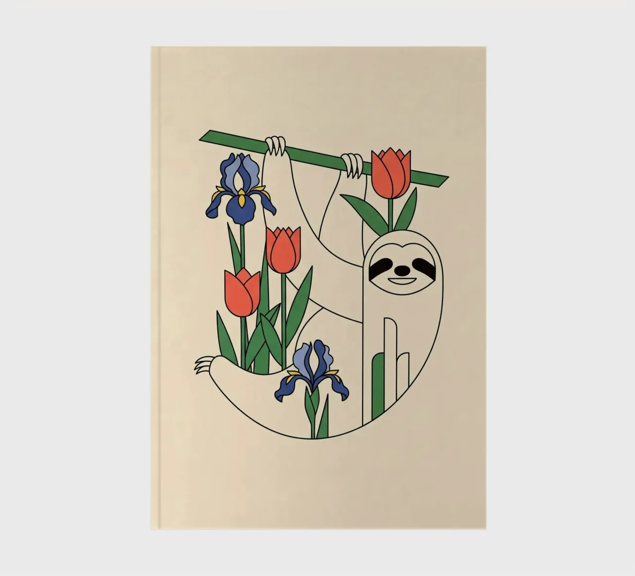 Zen Sloth: Bloomin' Bliss notebook by Zen Design