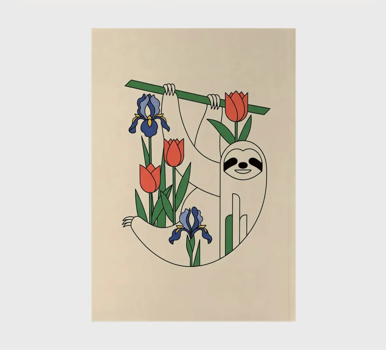 Zen Sloth: Bloomin' Bliss notebook by Zen Design