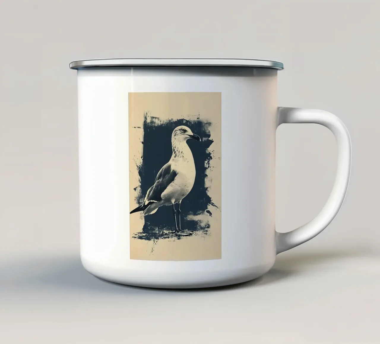 Möwe Vintage Kunst tazza in smalto da WILD ART