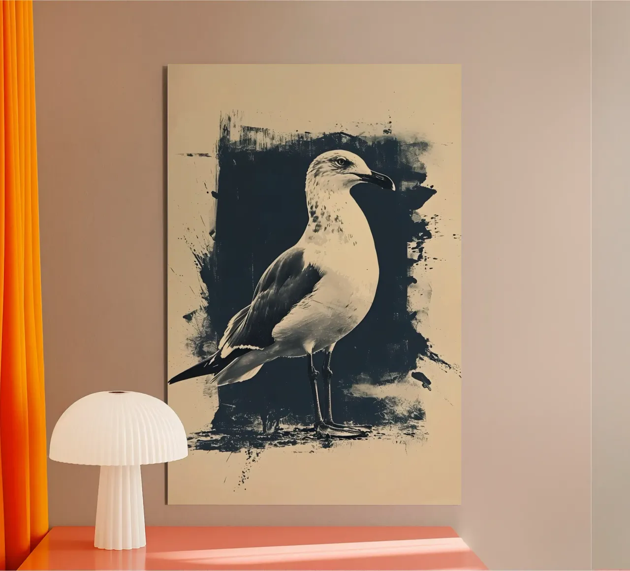 Möwe Vintage Kunst alluminio dibond da WILD ART