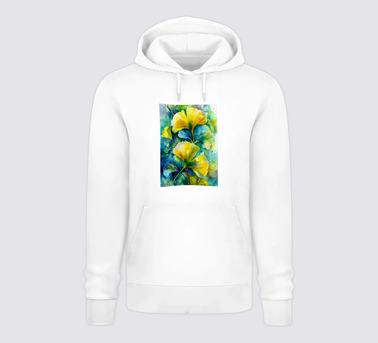 Ginkgo Biloba foglie felpa con cappuccio da Justyna Jaszke JBJart