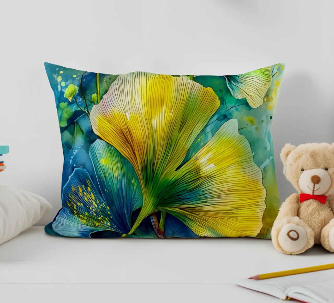 Ginkgo Biloba foglie cuscino da Justyna Jaszke JBJart