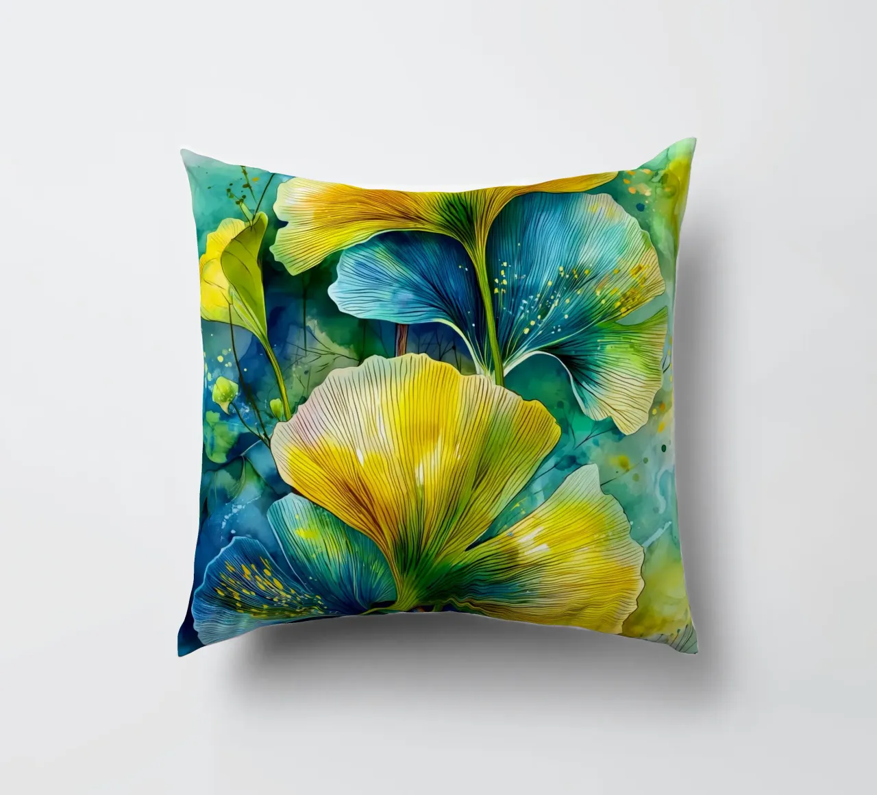 Ginkgo Biloba foglie cuscino da Justyna Jaszke JBJart