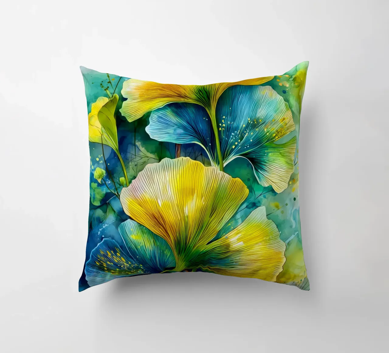 Ginkgo Biloba foglie cuscino da Justyna Jaszke JBJart