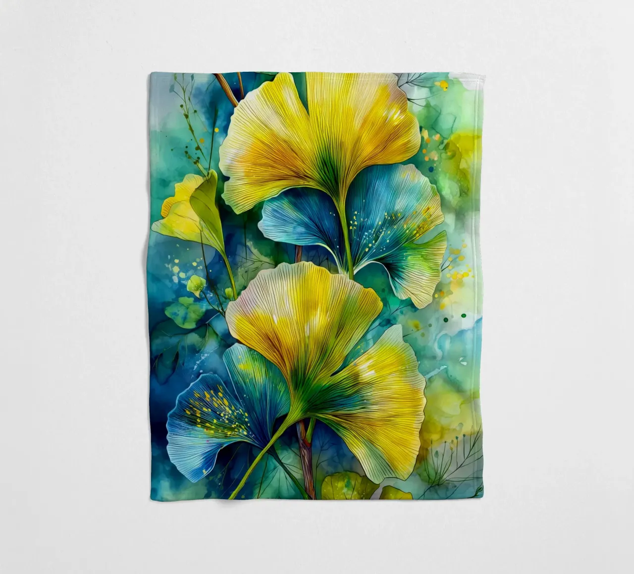 Ginkgo Biloba foglie coperta in pile da Justyna Jaszke JBJart