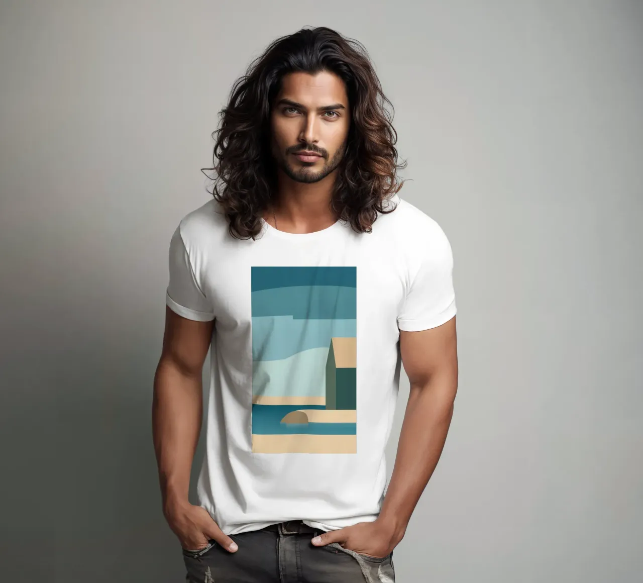 Épure Boréale - Minimalist architecture in Norway t-shirt by Affiches Minimalistes