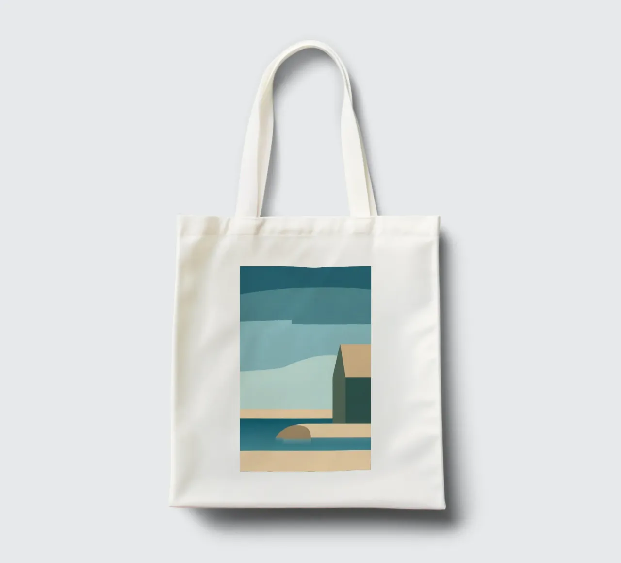 Épure Boréale - Minimalist architecture in Norway tote bag by Affiches Minimalistes