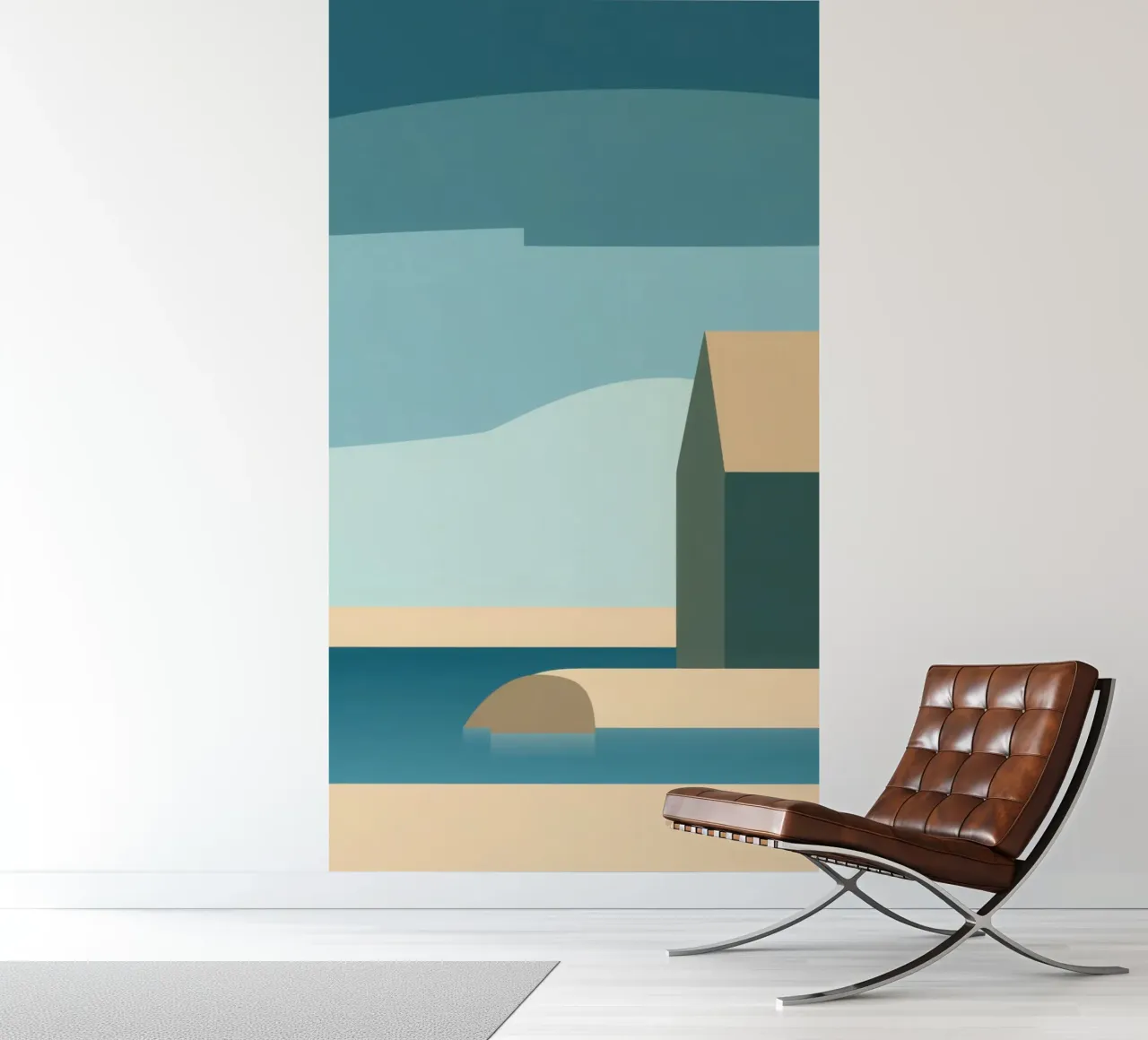 Épure Boréale – Architecture minimaliste en Norvège papier peint photo de Affiches Minimalistes