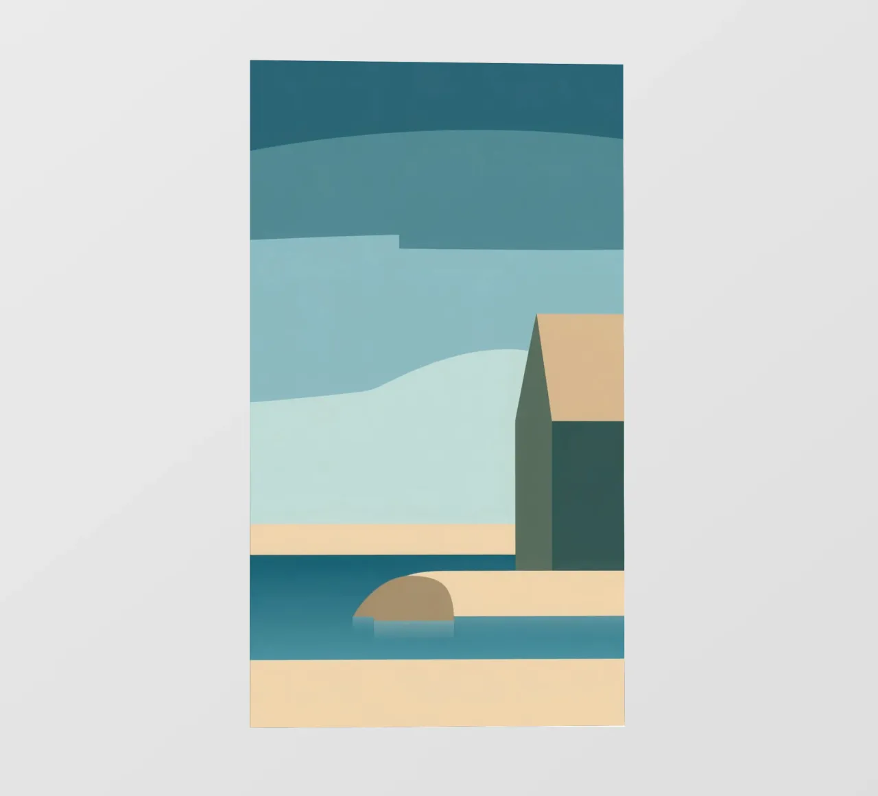 Épure Boréale – Architecture minimaliste en Norvège papier peint photo de Affiches Minimalistes