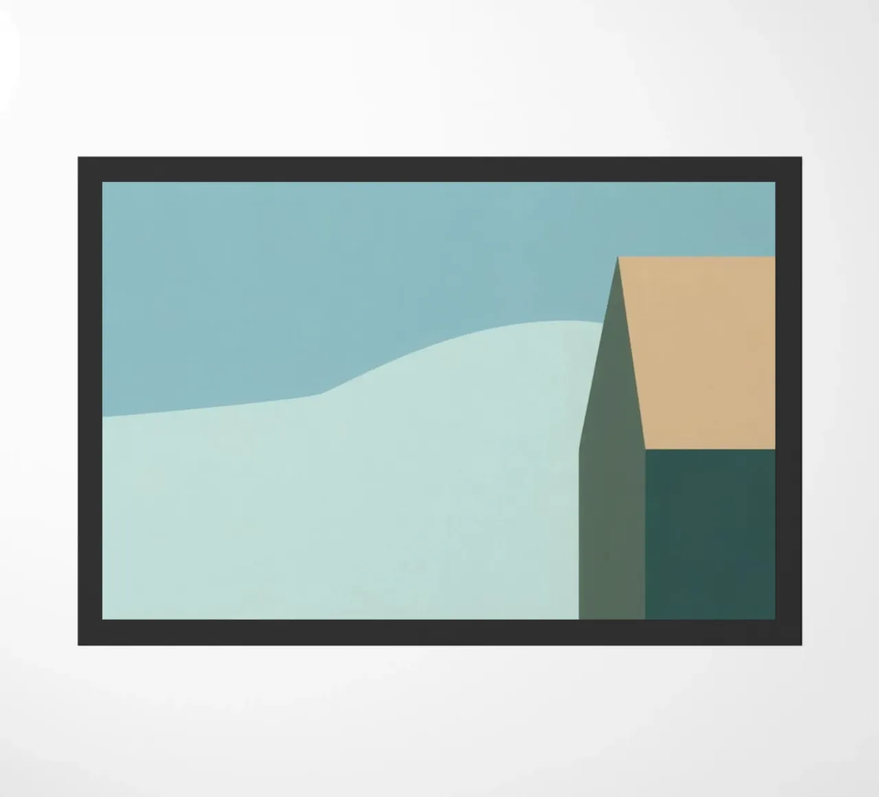 Épure Boréale - Minimalist architecture in Norway doormat by Affiches Minimalistes