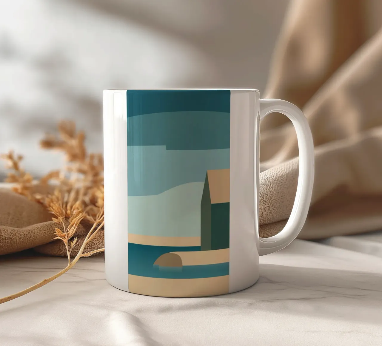 Épure Boréale - Architettura minimalista in Norvegia tazza in ceramica da Affiches Minimalistes