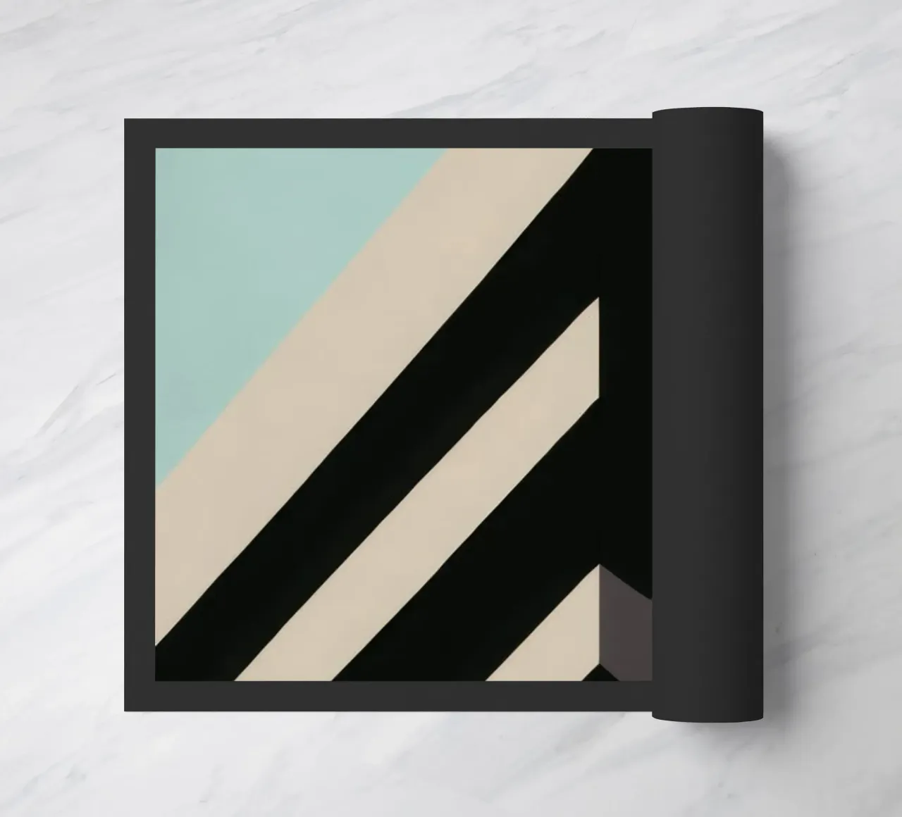 Helsinki Graphique - Architecturale abstractie deurmat van Affiches Minimalistes