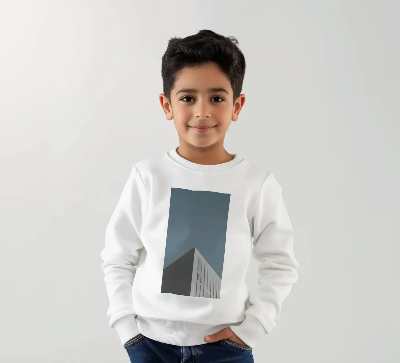 Copenaghen - Il minimalismo scandinavo nel cielo felpa bambino da Affiches Minimalistes