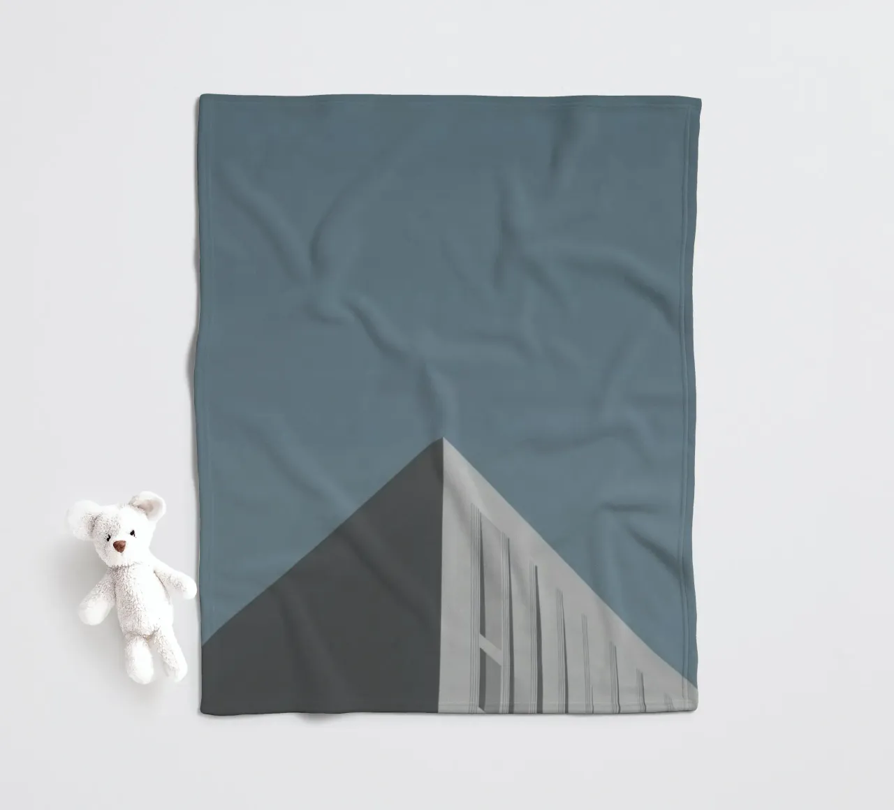 Copenhagen - Scandinavian minimalism in the sky fleece blanket by Affiches Minimalistes