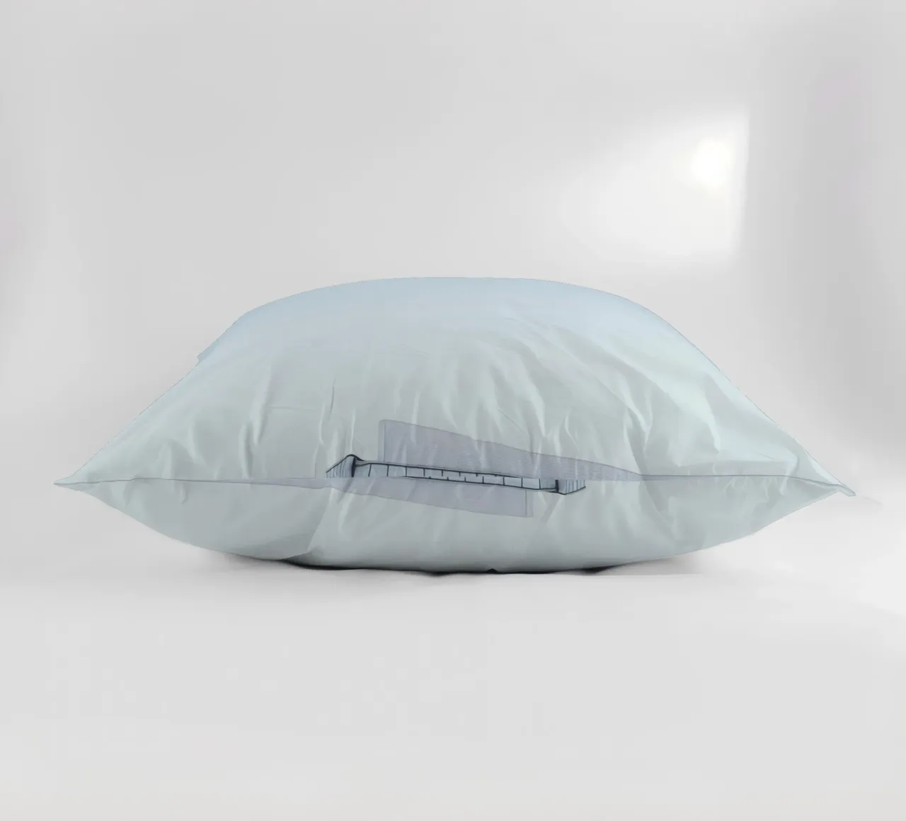 Nordic curves - Weightless Oslo decorative cushion by Affiches Minimalistes