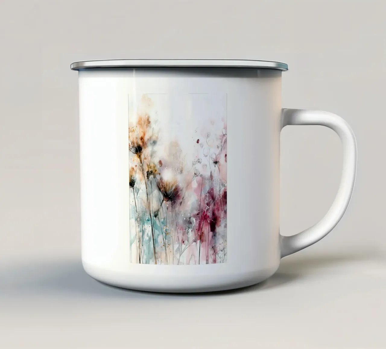 Fiori magici tazza in smalto da Justyna Jaszke JBJart