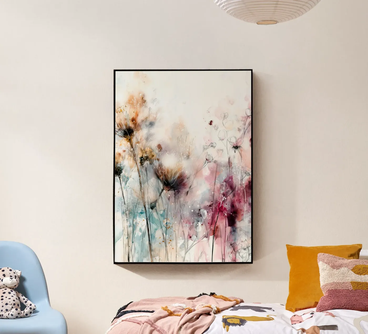 Magic flowers acrylic glass by Justyna Jaszke JBJart