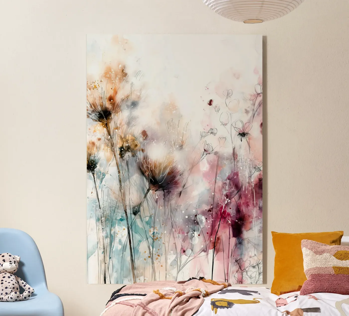 Magic flowers acrylic glass by Justyna Jaszke JBJart