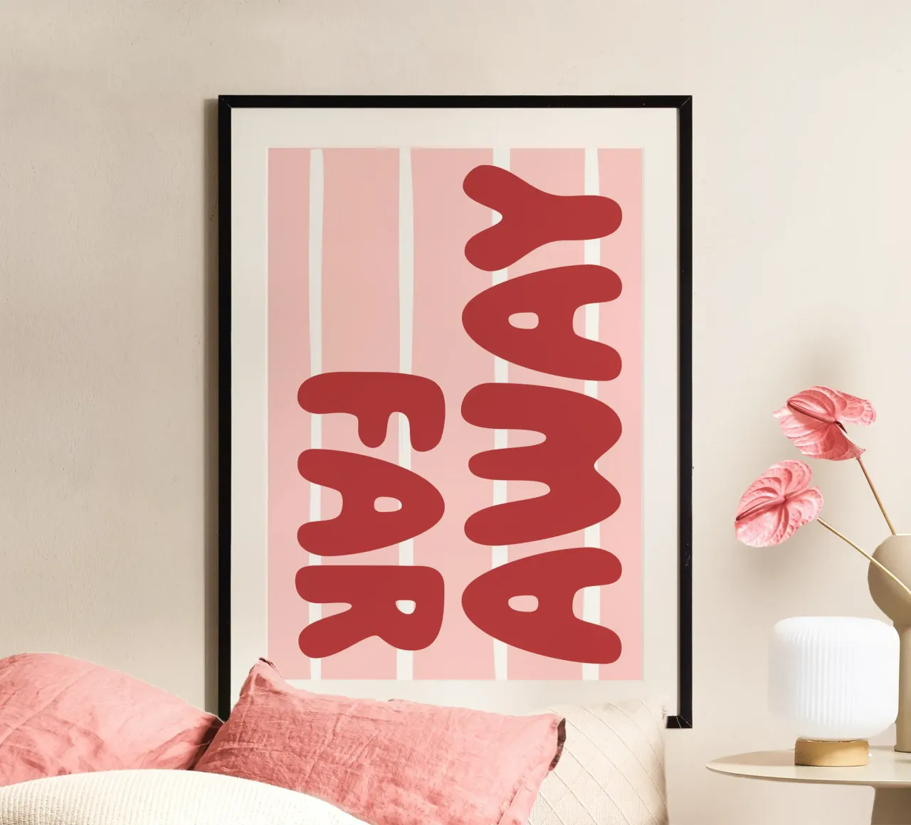 far away poster con telaio in plastica da be.