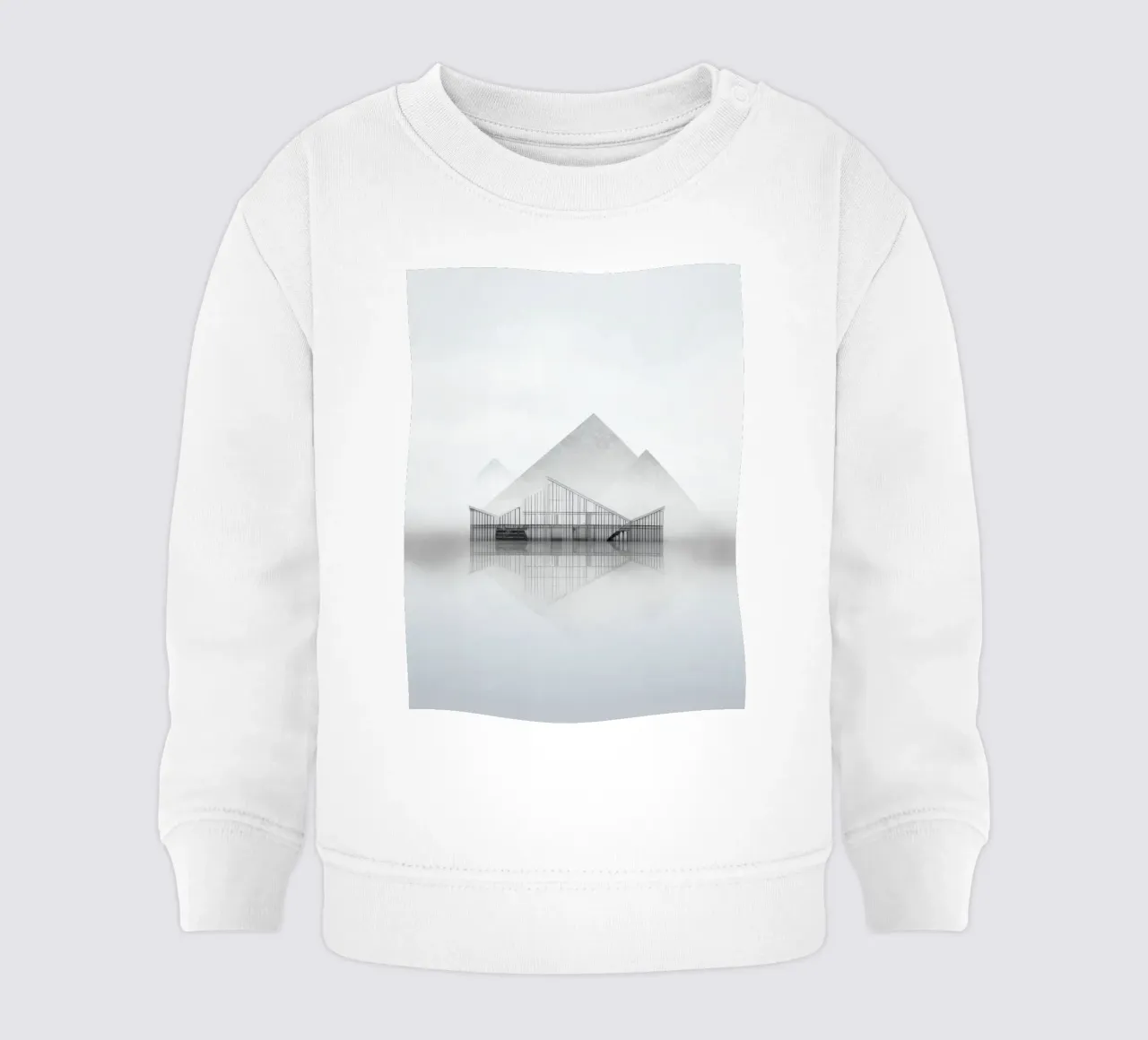 Reflets d'Arctique - Regina tra nebbia e vetro felpa neonato da Affiches Minimalistes