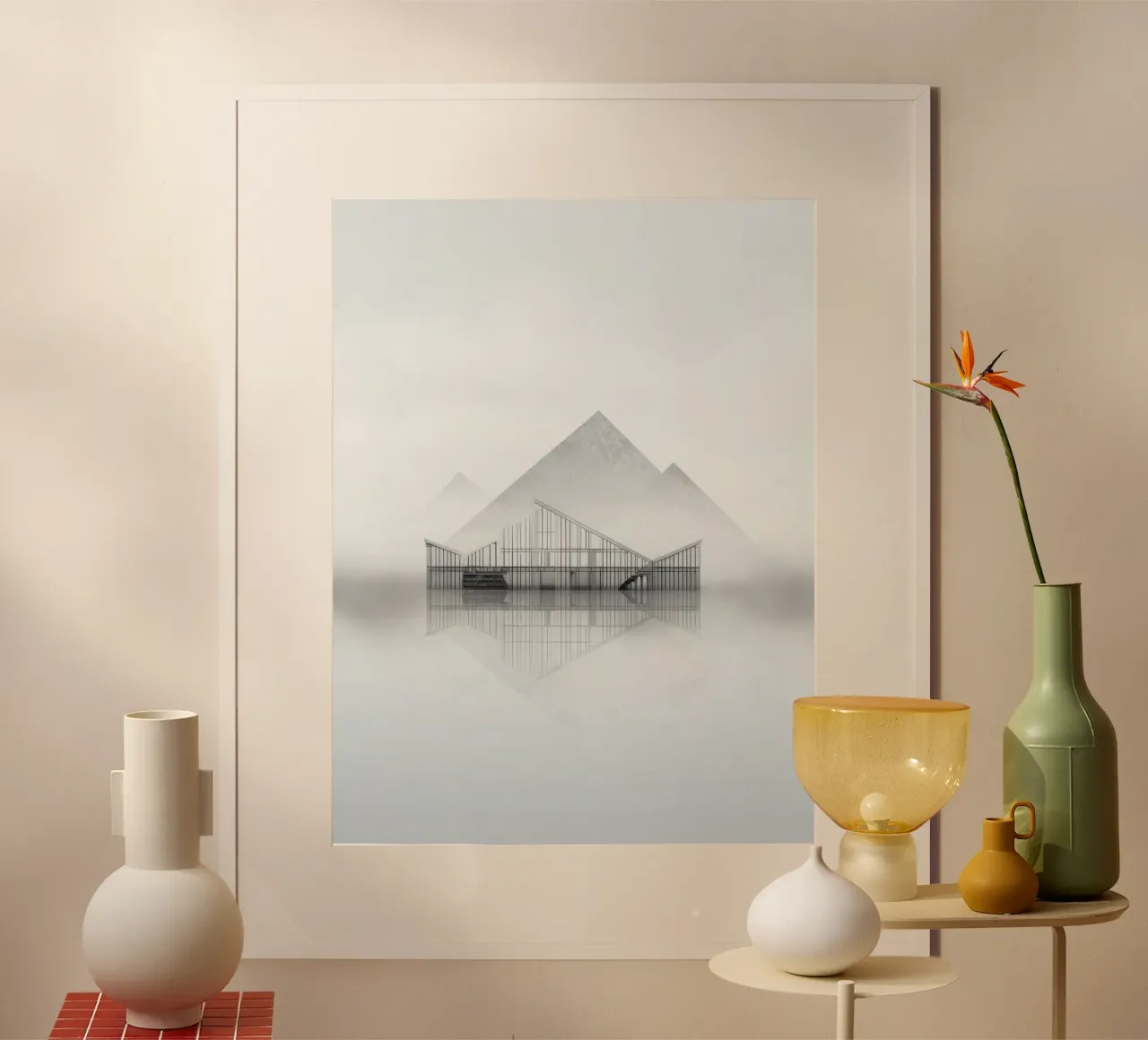 Reflets d'Arctique - Regina tra nebbia e vetro poster da Affiches Minimalistes