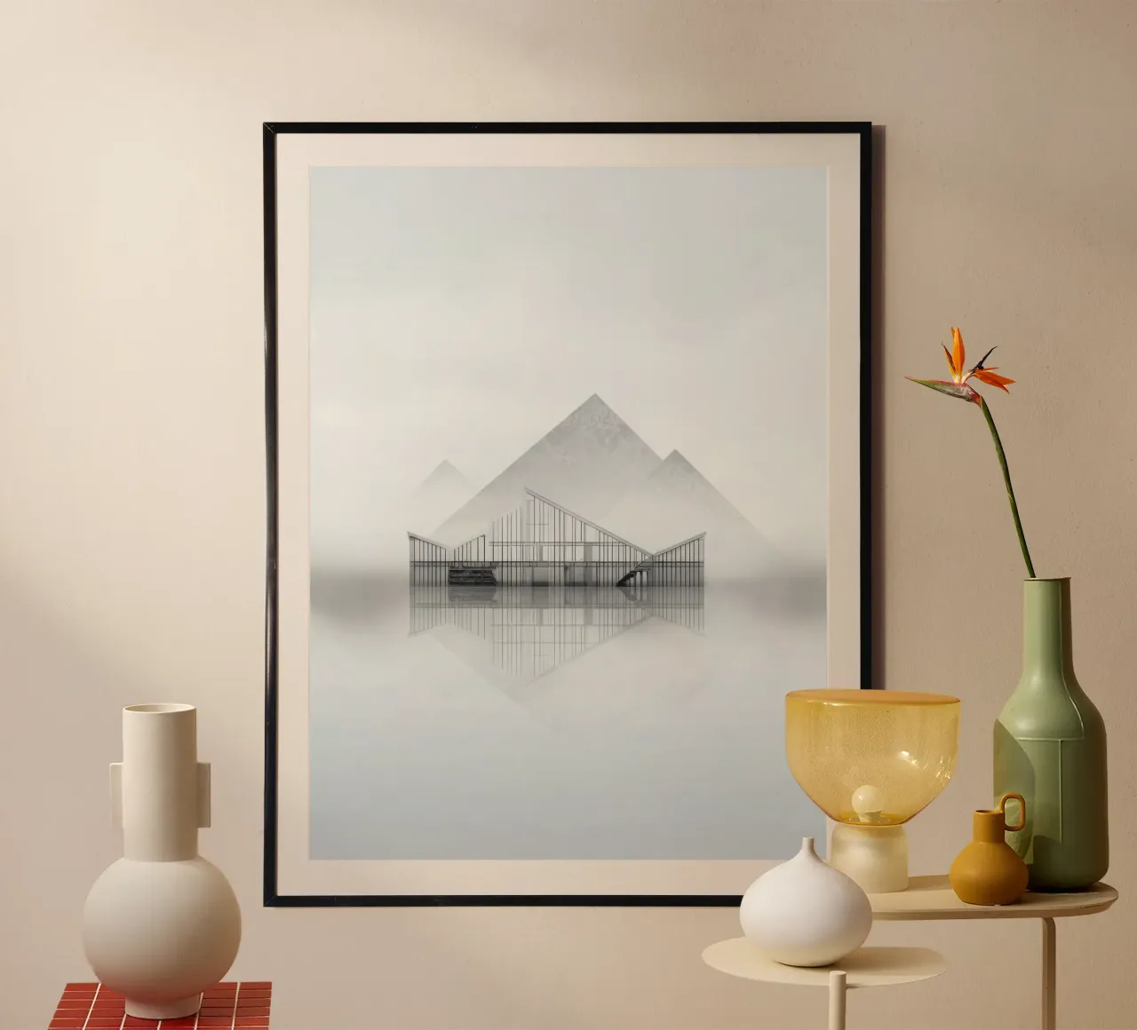 Reflets d'Arctique - Regina tra nebbia e vetro poster da Affiches Minimalistes