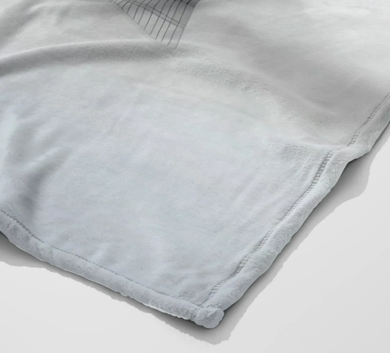 Reflets d'Arctique - Queen between mist and glass fleece blanket by Affiches Minimalistes