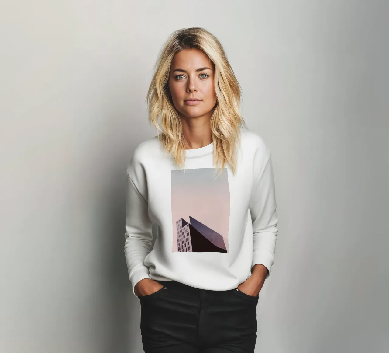 Pink geometry - Copenhagen sharp and soft sweatshirt by Minimalistic